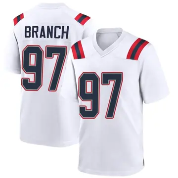Nike Alan Branch Men's Game New England Patriots White Jersey