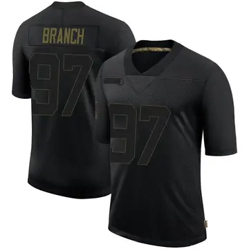 Nike Alan Branch Men's Limited New England Patriots Black 2020 Salute To Service Jersey
