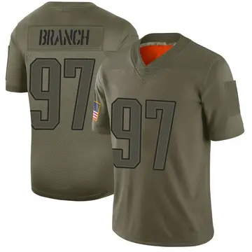 Nike Alan Branch Men's Limited New England Patriots Camo 2019 Salute to Service Jersey