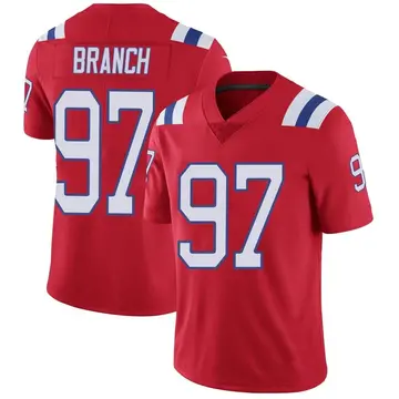 Nike Alan Branch Men's Limited New England Patriots Red Vapor Untouchable Alternate Jersey