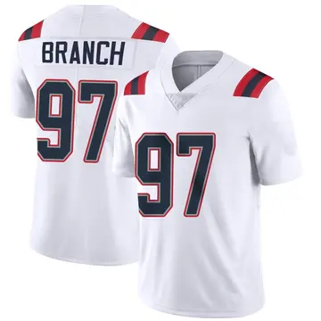 Nike Alan Branch Men's Limited New England Patriots White Vapor Untouchable Jersey