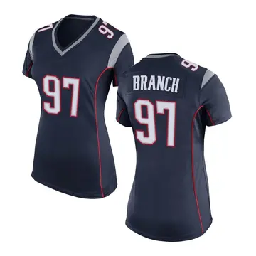 Nike Alan Branch Women's Game New England Patriots Navy Blue Team Color Jersey
