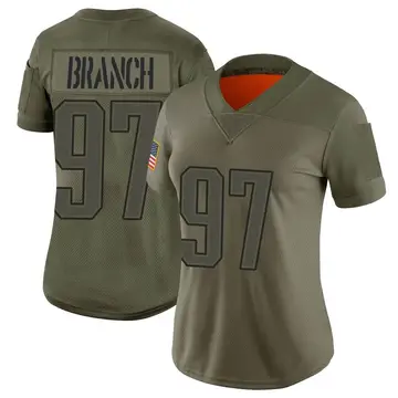 Nike Alan Branch Women's Limited New England Patriots Camo 2019 Salute to Service Jersey