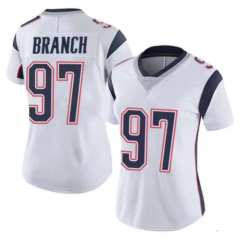 Nike Alan Branch Women's Limited New England Patriots White Vapor Untouchable Jersey