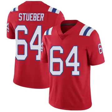 Nike Andrew Stueber Men's Limited New England Patriots Red Vapor Untouchable Alternate Jersey