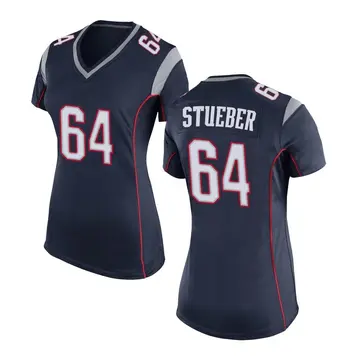 Nike Andrew Stueber Women's Game New England Patriots Navy Blue Team Color Jersey