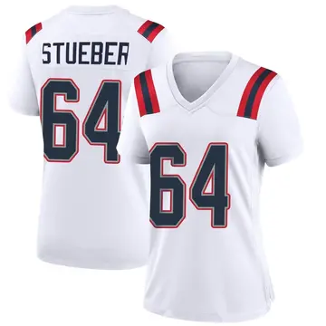 Nike Andrew Stueber Women's Game New England Patriots White Jersey