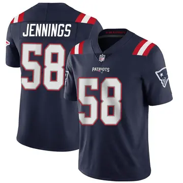 Nike Anfernee Jennings Men's Limited New England Patriots Navy Team Color Vapor Untouchable Jersey