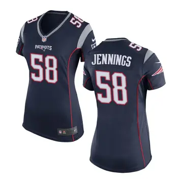 Nike Anfernee Jennings Women's Game New England Patriots Navy Blue Team Color Jersey