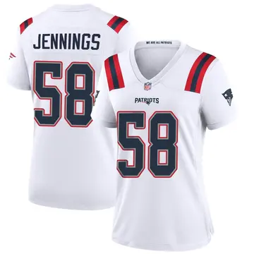 Nike Anfernee Jennings Women's Game New England Patriots White Jersey