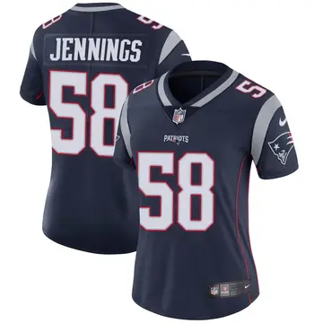 Nike Anfernee Jennings Women's Limited New England Patriots Navy Team Color Vapor Untouchable Jersey