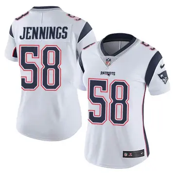 Nike Anfernee Jennings Women's Limited New England Patriots White Vapor Untouchable Jersey