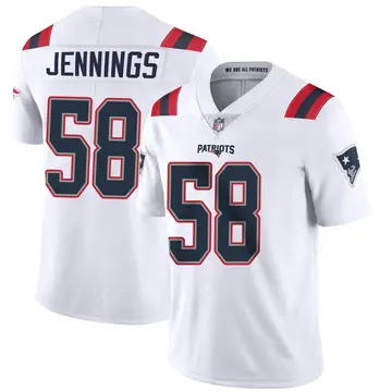 Nike Anfernee Jennings Youth Limited New England Patriots White Vapor Untouchable Jersey