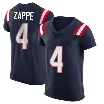 Nike Bailey Zappe Men's Elite New England Patriots Navy Team Color Vapor Untouchable Jersey