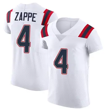 Nike Bailey Zappe Men's Elite New England Patriots White Vapor Untouchable Jersey