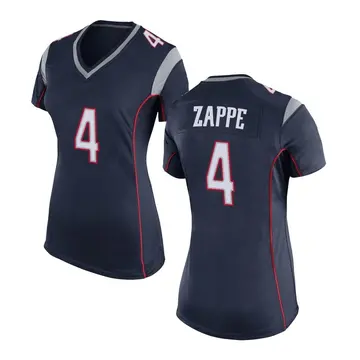 Nike Bailey Zappe Women's Game New England Patriots Navy Blue Team Color Jersey