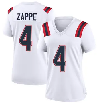 Nike Bailey Zappe Women's Game New England Patriots White Jersey