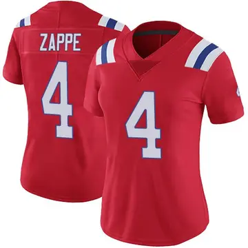 Nike Bailey Zappe Women's Limited New England Patriots Red Vapor Untouchable Alternate Jersey