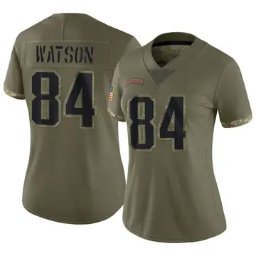Nike Benjamin Watson Women's Limited New England Patriots Olive 2022 Salute To Service Jersey