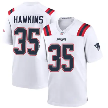 Nike Brad Hawkins Men's Game New England Patriots White Jersey