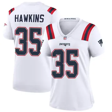 Nike Brad Hawkins Women's Game New England Patriots White Jersey
