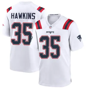 Nike Brad Hawkins Youth Game New England Patriots White Jersey