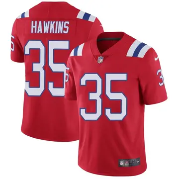 Nike Brad Hawkins Youth Limited New England Patriots Red Vapor Untouchable Alternate Jersey