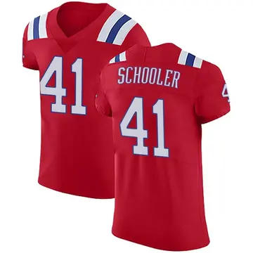 Nike Brenden Schooler Men's Elite New England Patriots Red Vapor Untouchable Alternate Jersey