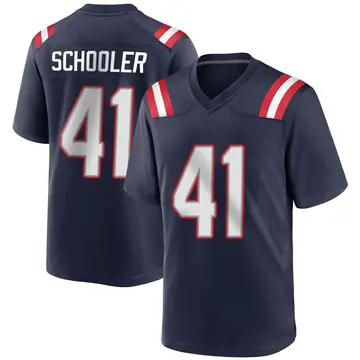 Nike Brenden Schooler Men's Game New England Patriots Navy Blue Team Color Jersey