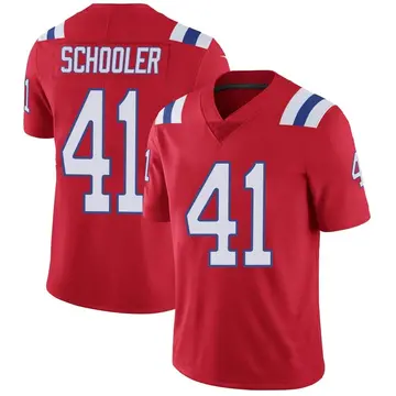 Nike Brenden Schooler Men's Limited New England Patriots Red Vapor Untouchable Alternate Jersey