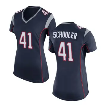 Nike Brenden Schooler Women's Game New England Patriots Navy Blue Team Color Jersey
