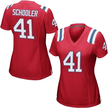 Nike Brenden Schooler Women's Game New England Patriots Red Alternate Jersey