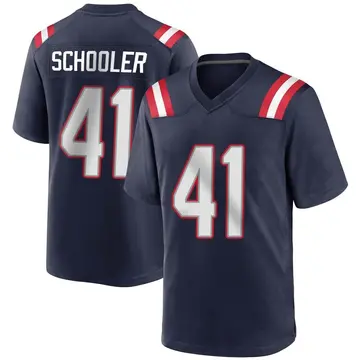 Nike Brenden Schooler Youth Game New England Patriots Navy Blue Team Color Jersey