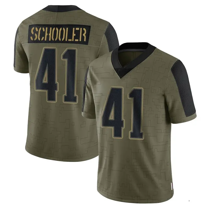 Nike Brenden Schooler Youth Limited New England Patriots Olive 2021 Salute To Service Jersey