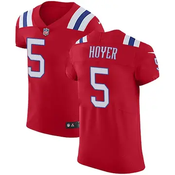 Nike Brian Hoyer Men's Elite New England Patriots Red Vapor Untouchable Alternate Jersey