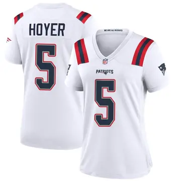 Nike Brian Hoyer Women's Game New England Patriots White Jersey
