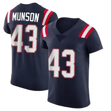 Nike Calvin Munson Men's Elite New England Patriots Navy Team Color Vapor Untouchable Jersey