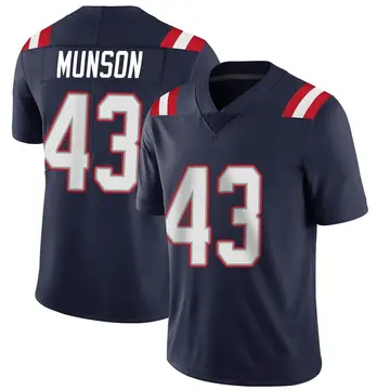 Nike Calvin Munson Men's Limited New England Patriots Navy Team Color Vapor Untouchable Jersey