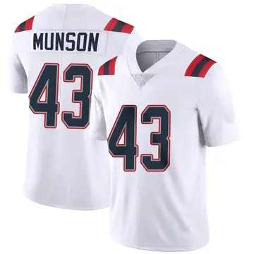 Nike Calvin Munson Men's Limited New England Patriots White Vapor Untouchable Jersey
