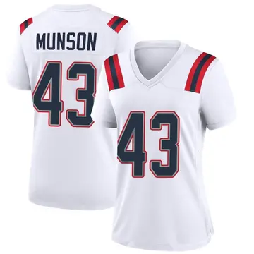 Nike Calvin Munson Women's Game New England Patriots White Jersey