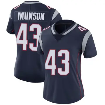 Nike Calvin Munson Women's Limited New England Patriots Navy Team Color Vapor Untouchable Jersey