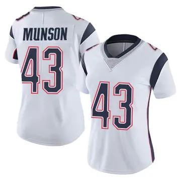 Nike Calvin Munson Women's Limited New England Patriots White Vapor Untouchable Jersey