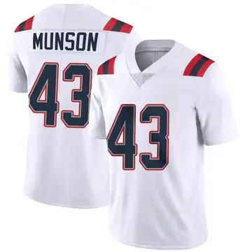 Nike Calvin Munson Youth Limited New England Patriots White Vapor Untouchable Jersey
