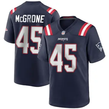 Nike Cameron McGrone Men's Game New England Patriots Navy Blue Team Color Jersey