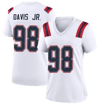 Nike Carl Davis Jr. Women's Game New England Patriots White Jersey