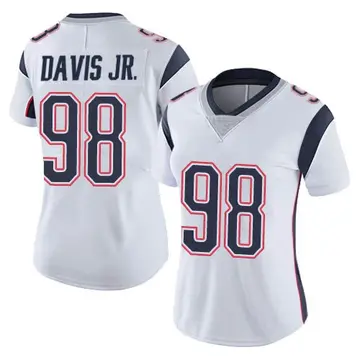 Nike Carl Davis Jr. Women's Limited New England Patriots White Vapor Untouchable Jersey