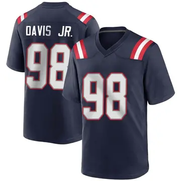 Nike Carl Davis Jr. Youth Game New England Patriots Navy Blue Team Color Jersey