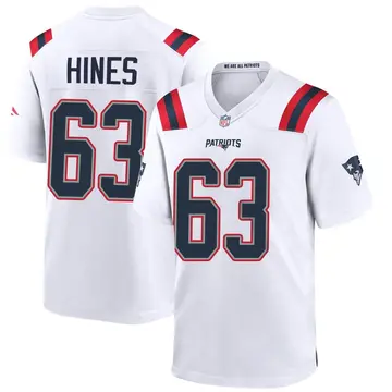 Nike Chasen Hines Men's Game New England Patriots White Jersey