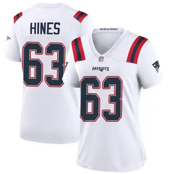 Nike Chasen Hines Women's Game New England Patriots White Jersey
