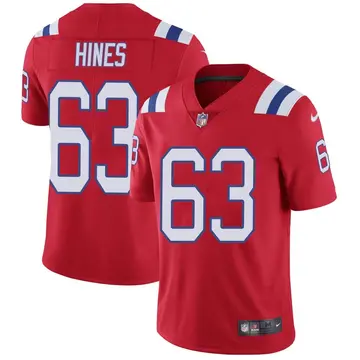 Nike Chasen Hines Youth Limited New England Patriots Red Vapor Untouchable Alternate Jersey